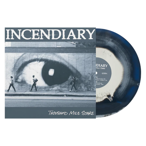 INCENDIARY "THOUSAND MILE STARE" LP (blue/blk/white)