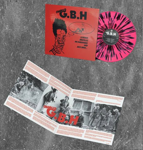 G.B.H - Leather, Bristles, No Survivors And Sick Boys... LP (pink w/ black splatter vinyl)